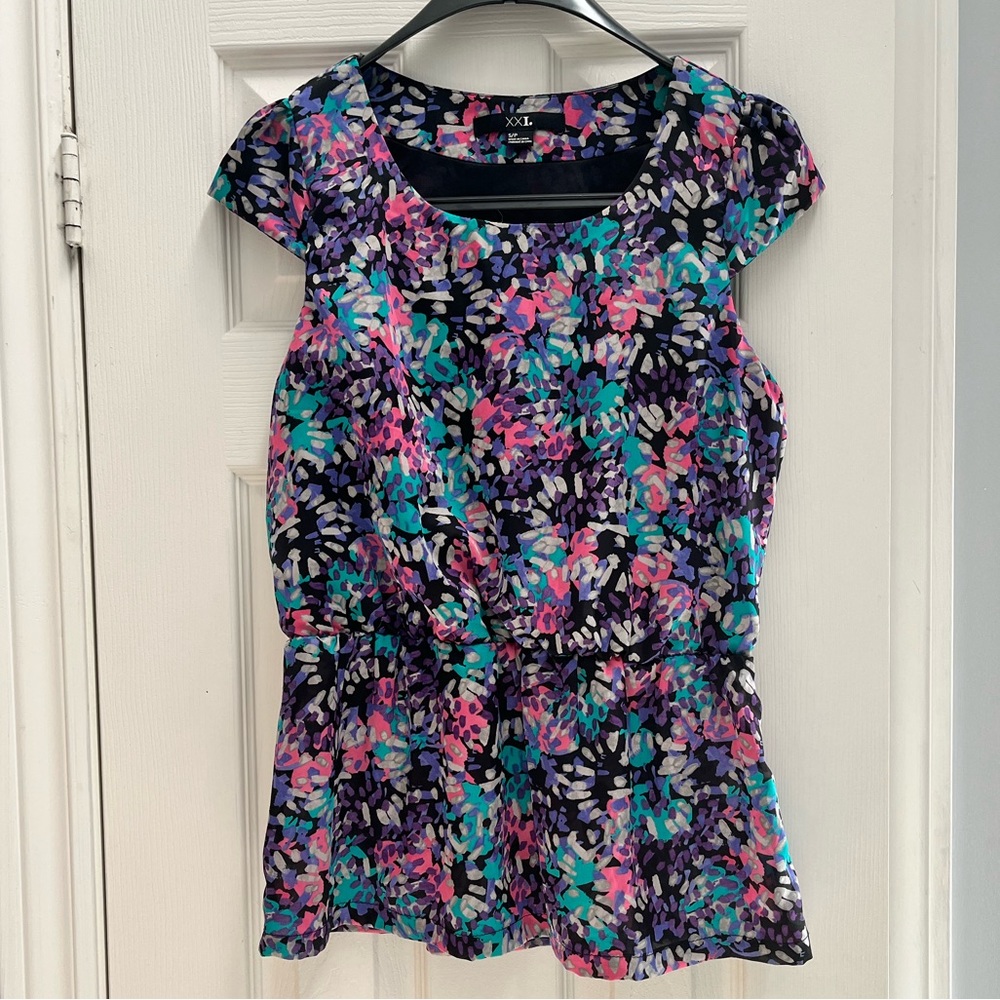 Floral Print Peplum Blouse